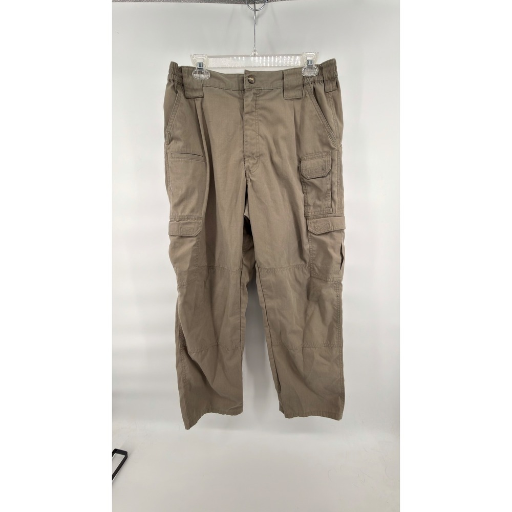 5.11 Tactical Cargo‎ Pants Mens 34x30 Khaki Tan Cotton Canvas Rugged Workwear